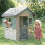 Smoby Life - Maison Jura Lodge - Cabane enfant personnalisable avec accessoires Smoby - Plastique recyclé - Fabriquée en France