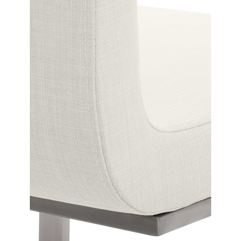 Chaise de salle à manger Belfort, tissu blanc
