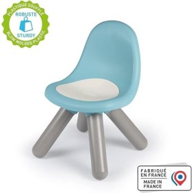 Smoby - Chaise enfant Bleue- Extérieur et Intérieur - H27cm - Fabrication française