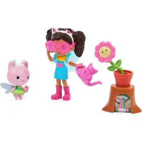 Coffret de figurines Gabby et la Maison Magique - Jardin Enchanté - SPIN MASTER - Gabby, chat et accessoires