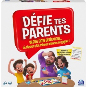 Jeu de société - SPIN MASTER - DÉFIE TES PARENTS - Questions & Défis Amusants - 6062195