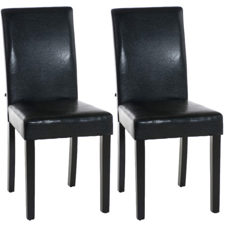Ensemble de 2 chaises de salle à manger Ina, noires