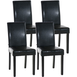 Ensemble de 4 chaises de salle à manger Ina noires