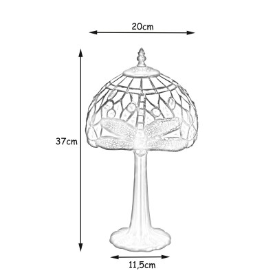 Lampe de bureau Viro Dalí Ambre Zinc 60 W 20 x 37 x 20 cm