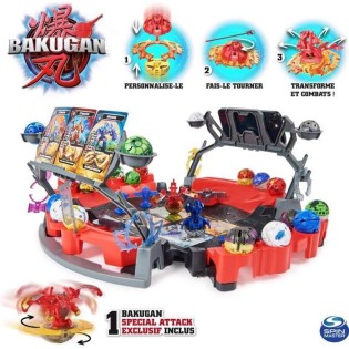 Arene de combat Bakugan - BAKUGAN - Plus de 50 cm de long - Avec Bakugan Special Attack, lanceur et cartes