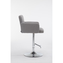 Tabouret de bar Los Angeles tissu C gris