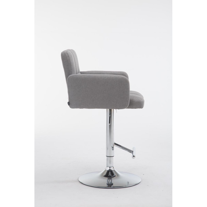 Tabouret de bar Los Angeles tissu C gris