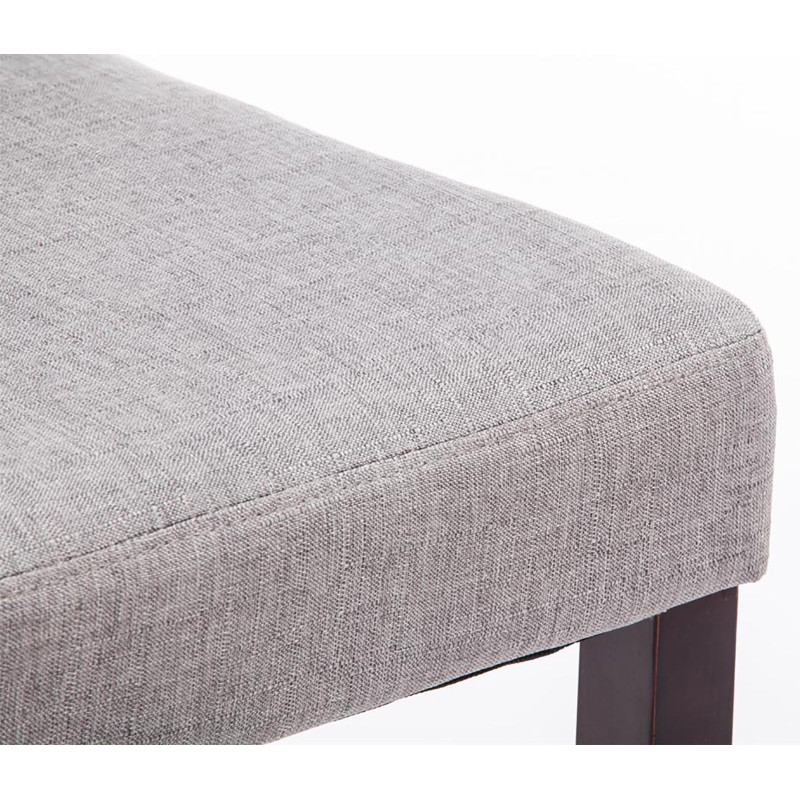 Chaise de salle à manger Ina en tissu cappuccino gris clair