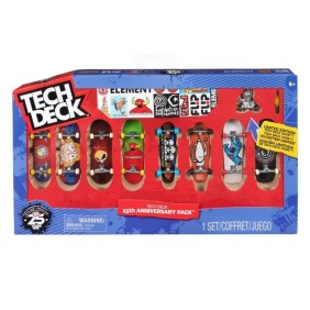 Tech Deck - Coffret 25e Anniversaire - 8 finger skates - Mixte - Blanc - Autocollants inclus