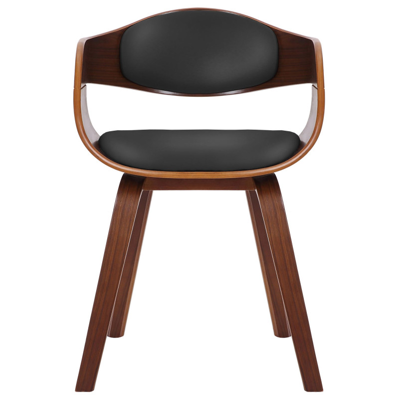 Chaise visiteur Kingston noyer/noir