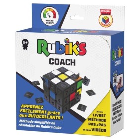 Rubik's Cube 3x3 Méthode simplifiée - RUBIK'S - Coach - Pédagogique - Multicolore - Garantie 2 ans