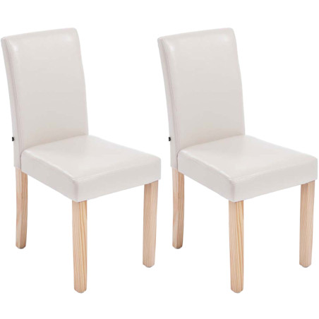 Lot de 2 chaises de salle à manger Ina Natura crème