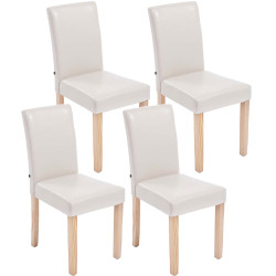 Ensemble de 4 chaises de salle à manger Ina Natura crème