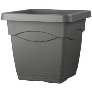 DEROMA Pot de fleurs carré Day R anthracite - Coloris gris anthracite - 38cm