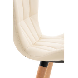Chaise Elda en polyuréthane, couleur crème naturelle