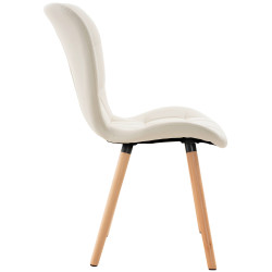 Chaise Elda en polyuréthane blanc naturel