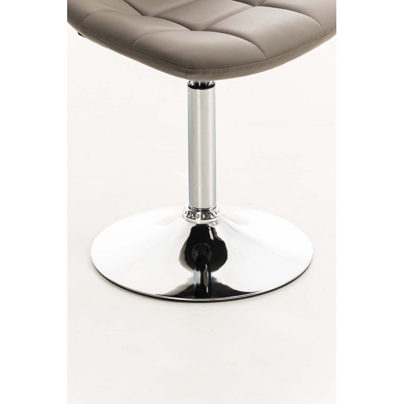 Chaise Emil, simili cuir taupe