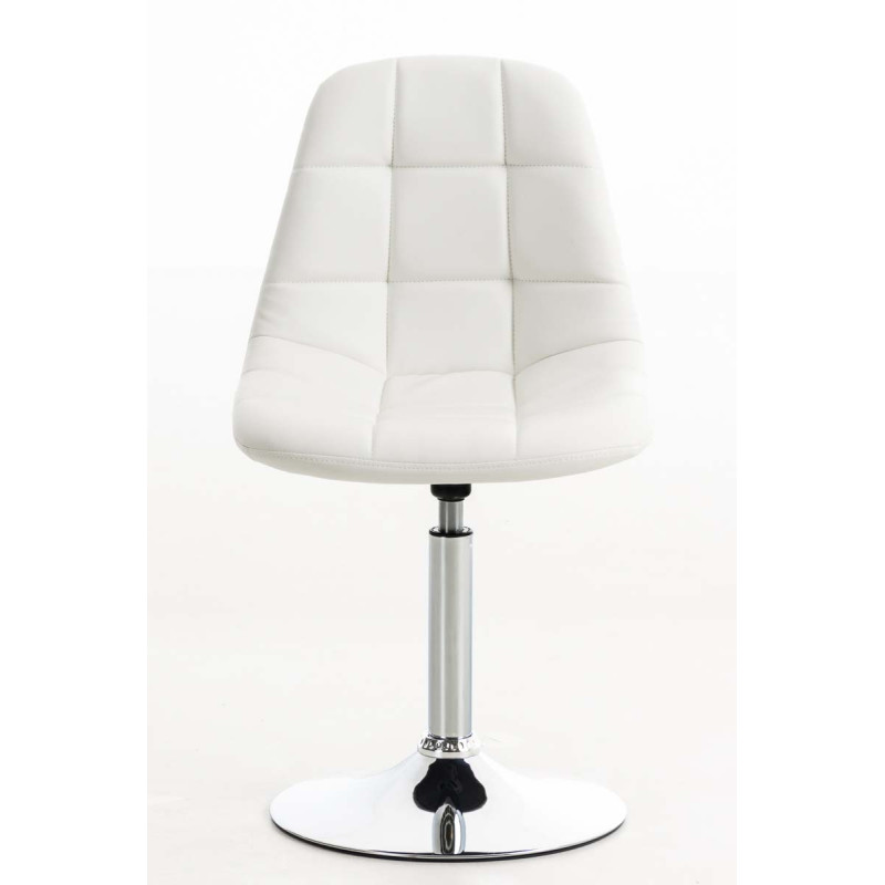 Chaise Emil, simili cuir blanc