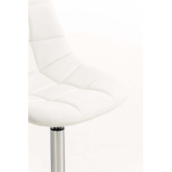 Chaise Emil, simili cuir blanc