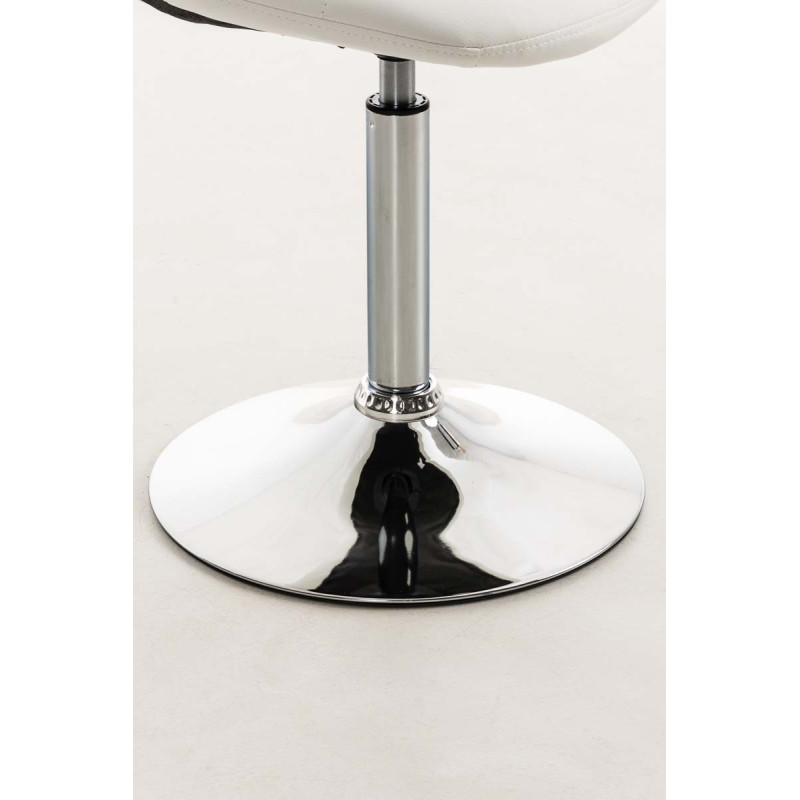 Chaise Emil, simili cuir blanc