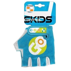 Gants Mitaines pour Enfant - STAMP - Skids Control - Bleu - Protection Optimale - Fermeture Velcro