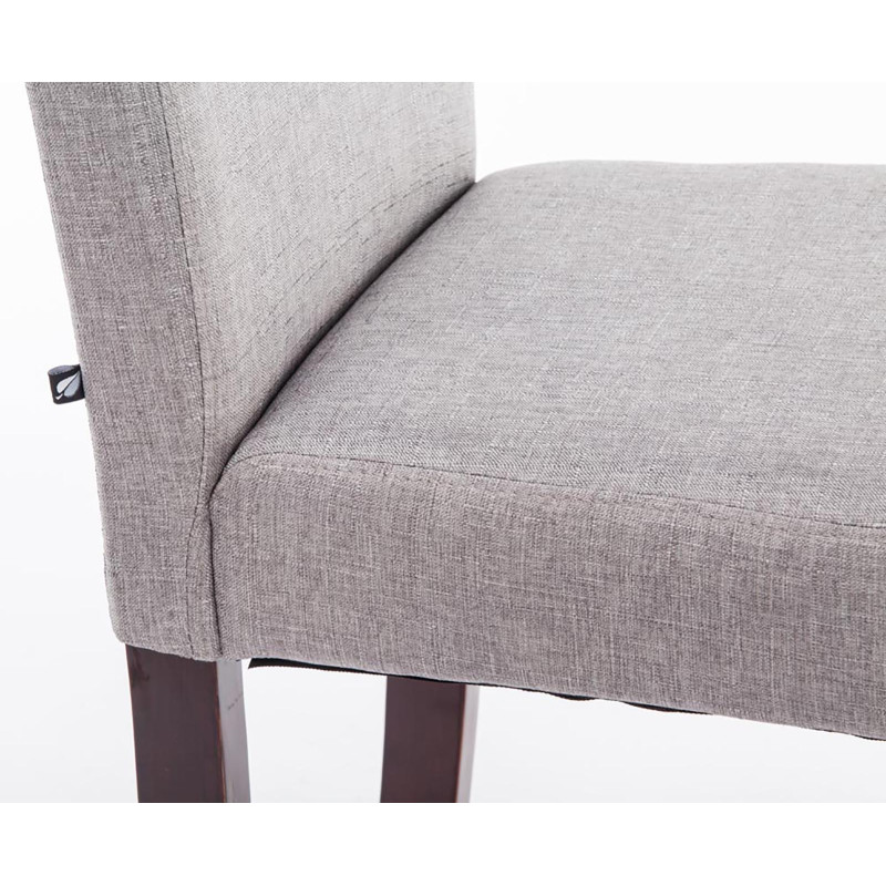 Ensemble de 2 chaises de salle à manger Ina, tissu cappuccino gris clair