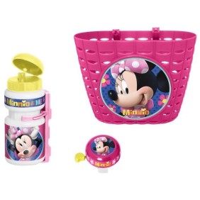 Corbeille + bidon + sonnette Minnie - DISNEY - Rose, blanc et jaune - Pour enfant