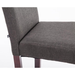 Ensemble de 4 chaises de salle à manger Ina, tissu cappuccino gris foncé
