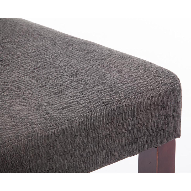 Ensemble de 4 chaises de salle à manger Ina, tissu cappuccino gris foncé
