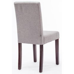 Lot de 4 chaises de salle à manger Ina en tissu cappuccino gris clair