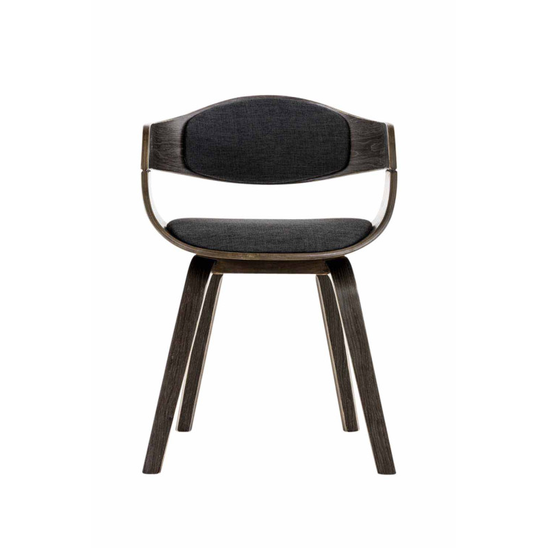 Chaise visiteur Kingston en tissu gris/gris foncé