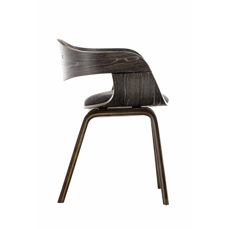 Chaise de salle à manger Kingston tissu gris/gris foncé