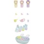 Figurines miniatures - SYLVANIAN FAMILIES - 5707 - Les triplés Lapin Creme et accessoires de bain