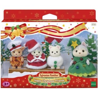 Poupée - SYLVANIAN FAMILIES - Le coffret de Noël - 4 figurines articulées