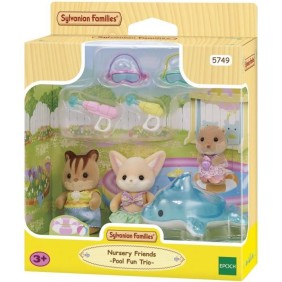 SYLVANIAN FAMILIES 5749 - Le trio des bébés a la piscine