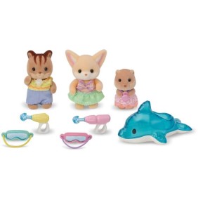 SYLVANIAN FAMILIES 5749 - Le trio des bébés a la piscine