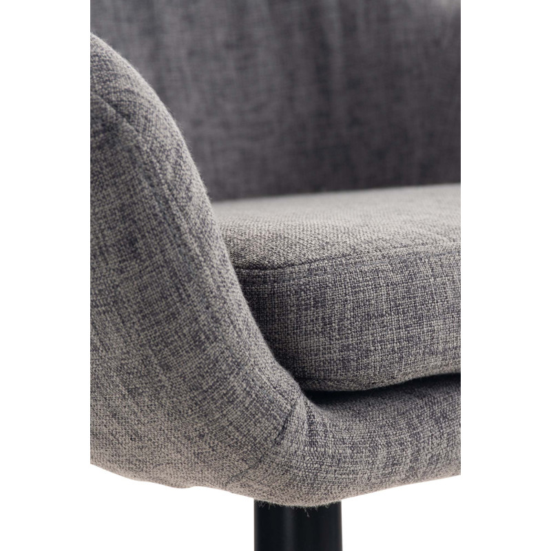 Lot de 2 tabourets de bar Grant tissu gris clair