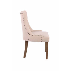 Chaise de salle à manger Aberdeen en tissu crème clair antique