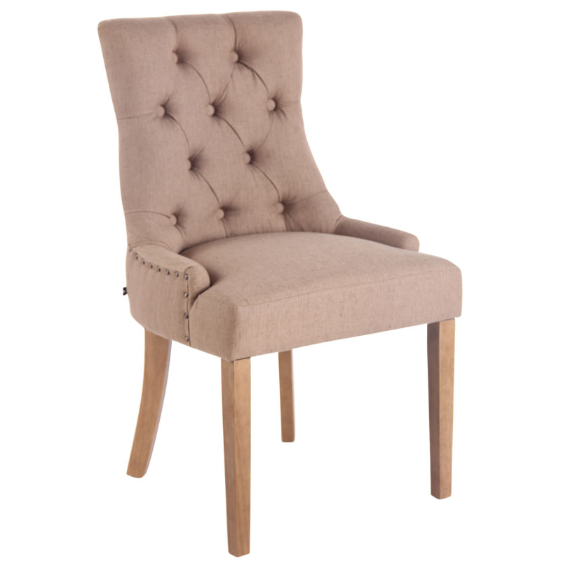 Chaise de salle à manger Aberdeen, tissu taupe clair antique