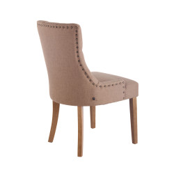 Chaise de salle à manger Aberdeen, tissu taupe clair antique