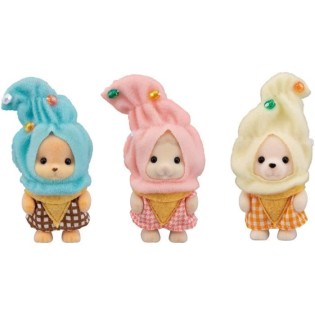 Le trio de bébés en costumes de cremes glacées - SYLVANIAN FAMILIES - 5593