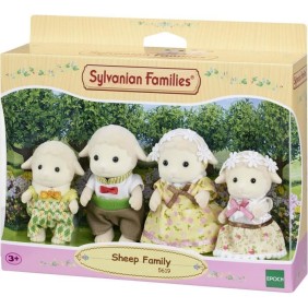 SYLVANIAN FAMILIES - Famille mouton - 4 personnages articulés et habillés avec soin