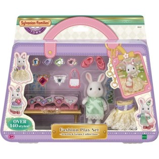 Figurines miniatures - SYLVANIAN FAMILIES - 5647 - La valisette de mode et grande soeur Lapin neige