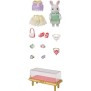 Figurines miniatures - SYLVANIAN FAMILIES - 5647 - La valisette de mode et grande soeur Lapin neige