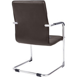 Lot de 2 chaises visiteurs Seattle marron