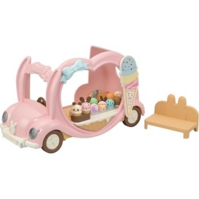 Le marchand de glace ambulant - SYLVANIAN FAMILIES - 5651 - Extérieur - Rose - A partir de 3 ans