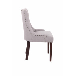 Lot de 2 chaises de salle à manger en tissu Aberdeen gris antique