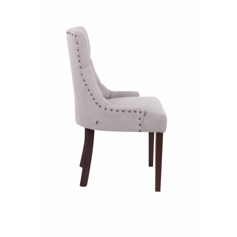 Lot de 2 chaises de salle à manger en tissu Aberdeen gris antique