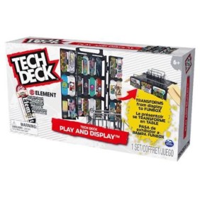 Coffret Transformable 3 en 1 - Tech Deck - Jusqu'a 24 planches - 1 Skate Exclusif Inclus - Des 6 ans