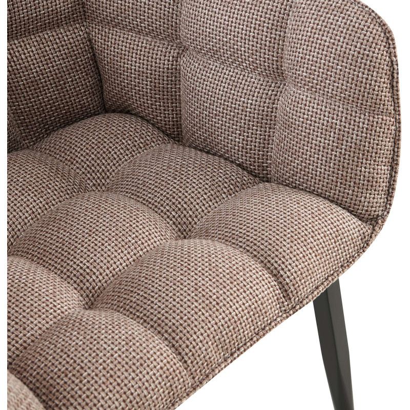 Chaise Tirana tissu noir terra marron